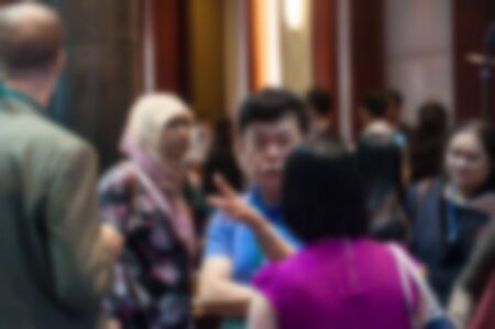 The conference and convention centers Attended the International Conference on the World Conference. Abstract blur.のeditorial素材