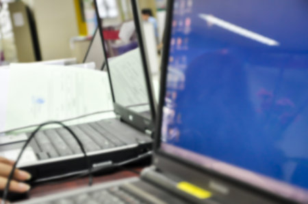 Meetings for staff in the organization Small conferences in small conference rooms. Abstract photo...