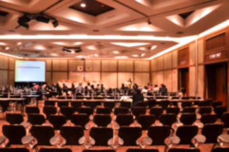 Meetings for staff in the organization Small conferences in small conference rooms. Abstract photo blurの写真素材