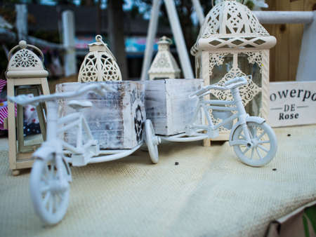 Decorative items in the wedding ceremony in the form of a vintage.の写真素材