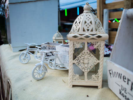 Decorative items in the wedding ceremony in the form of a vintage.の写真素材