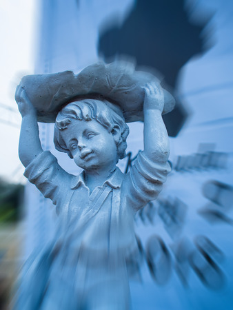 Decorative Boy Sculpture Vintage Wedding Sculptureの写真素材