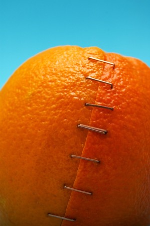 two oranges symbolizing loveの写真素材