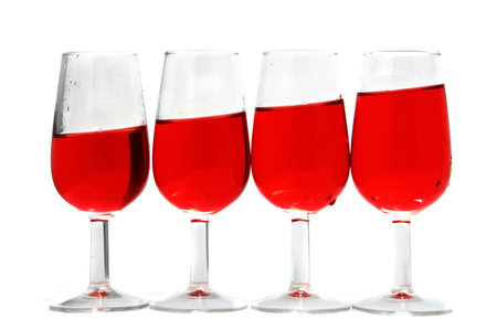 wine in glasses