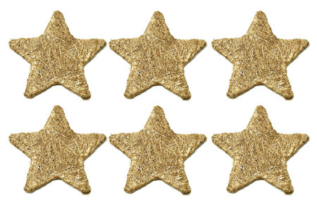  colored christmas stars on a white background 