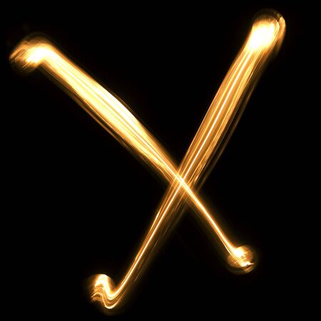  light yellow letters on the white backgroundの写真素材