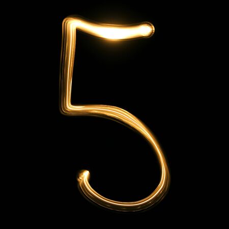  light yellow numbers on the white backgroundの写真素材