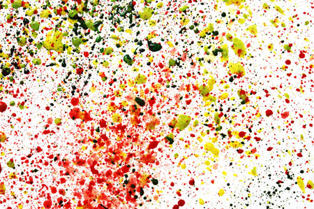 background of splashing of different colors on a white background