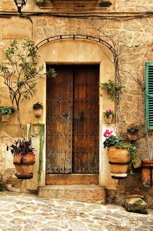 a view of a litle old mediterranean villageの写真素材
