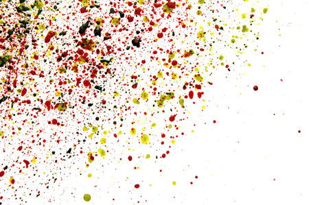 background of splashing of different colors on a white background