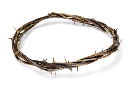 close up of a representation of the Jesus crown of thornsの写真素材