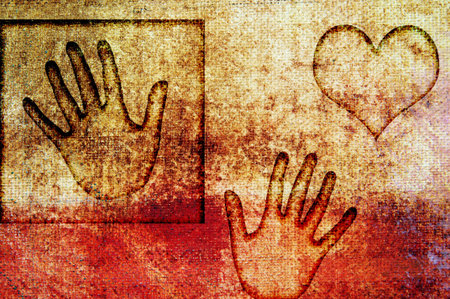 vintage background of different colors on a canvas
