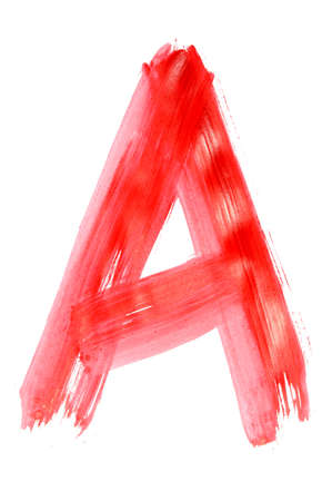 a letter painted on a white backgroundの写真素材