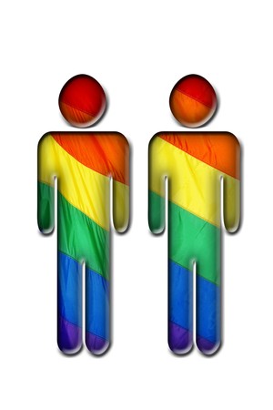 a heart with rainbow flag symbolizing  loveの写真素材