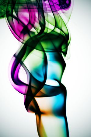 colored smoke on a degraded backgroundの写真素材