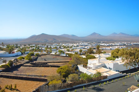A view of Lanzarote, in the Canary Islands, Spainの写真素材