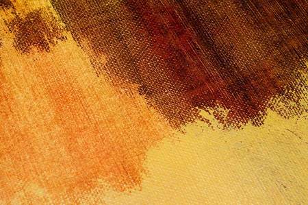 brushstrokes of different colors on a canvasの写真素材