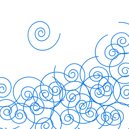 a background of blue spirals isolated on a white background