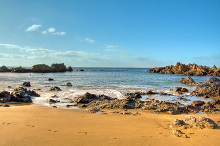 a view of a beach of Lanzarote, Canary Islands, Spain