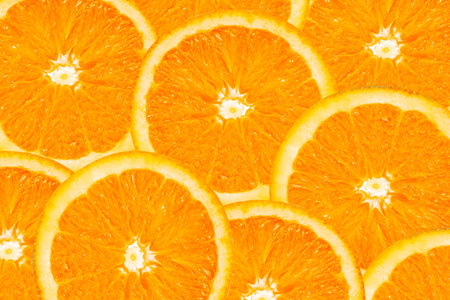 background made of a close-up of orange slices