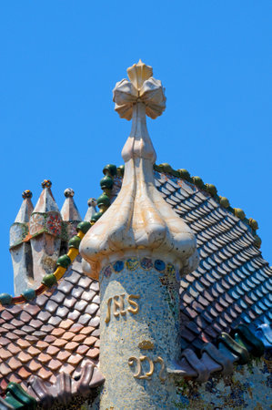 Barcelona, Spain - May 23, 2010: Casa Batllo, the famous building designed by Antoni Gaudiのeditorial素材