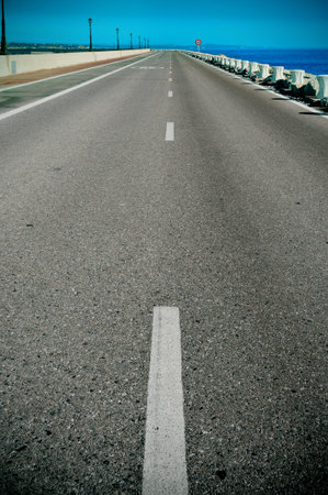 view of a road along the coast