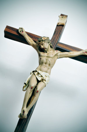 a representation of Jesus Christ in the holy crossの写真素材