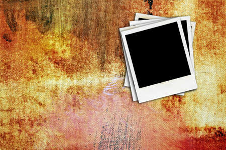 some blank retro photo frame mask on a colorful backgroundの写真素材