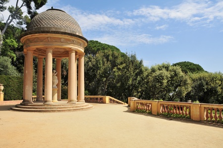 Detail of a gazebo in Parc del Laberint dの写真素材