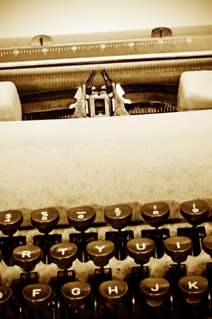 closeup of an old typewriterの写真素材