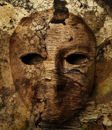 vintage background with a carnival maskの写真素材