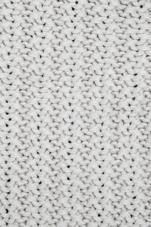 closeup of a white knitted fabricの写真素材