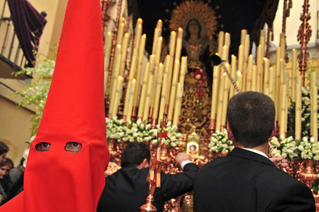 Granada, Spain - April 4, 2012: Easter Procession of Maria Santisima del Sacromonte in Granada,...