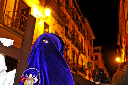 Granada, Spain - April 4, 2012: Easter Procession of Cofradia of Jesus de las Tres Caidas y Nuestra...