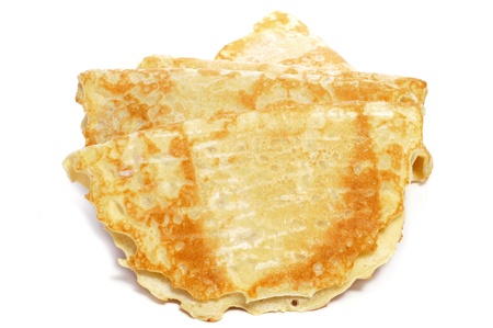 closeup of some crepes on a white backgroundの写真素材