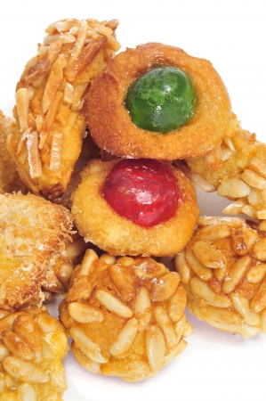 panellets, a typical pastry of Catalonia, Spain, eaten in All Saints holidayの写真素材