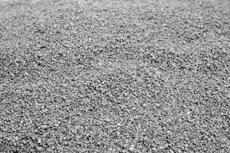 closeup of a pile of gray gravelの写真素材