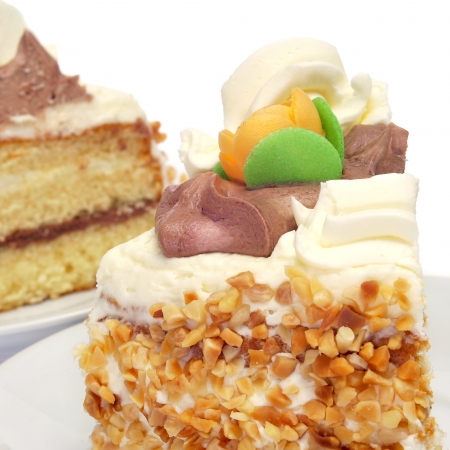 some pieces of mona de pascua, a typical spanish easter cakeの写真素材