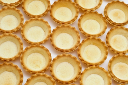 closeup of a pile of empty tartletsの写真素材