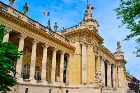 Paris, France - May 17, 2013 The Grand Palais in Paris, France  The Grand Palais shows art exhibitions and hosts different cultural events, attracting over 2 million people each yearのeditorial素材