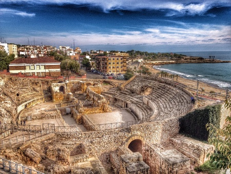Amphiteather roman in tarragona Spainの素材