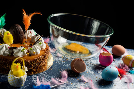A typical mona de pascua, a cake eaten in Spain on Easter Monday