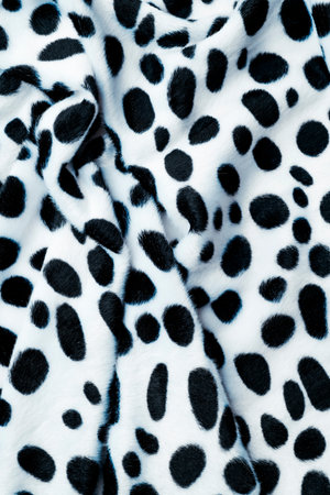 closeup of a draped black and white animal print fabric to be used as a background