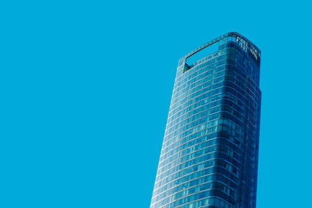 New York City, United States - May 17, 2023: A view of the top of the 50 West building, in the Financial District of New York City, United Statesのeditorial素材