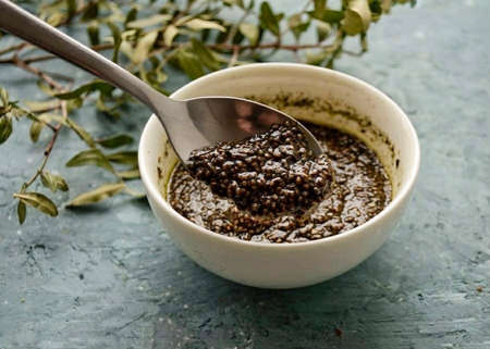 The finished consistency should be thick.の写真素材