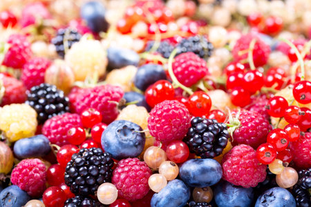 fresh berries as background