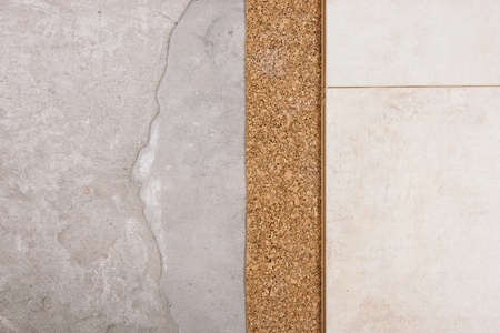 Coating of the laminate and cork, is very closeの写真素材