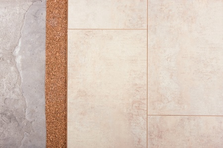 Coating of the laminate and cork, is very closeの写真素材