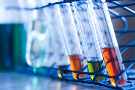 Test tubes closeupの写真素材