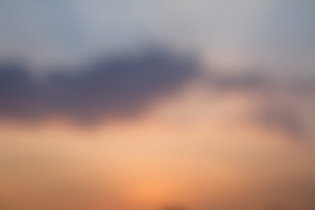 Abstract blurred of sunset sky, very beautiful nature backgroundの写真素材